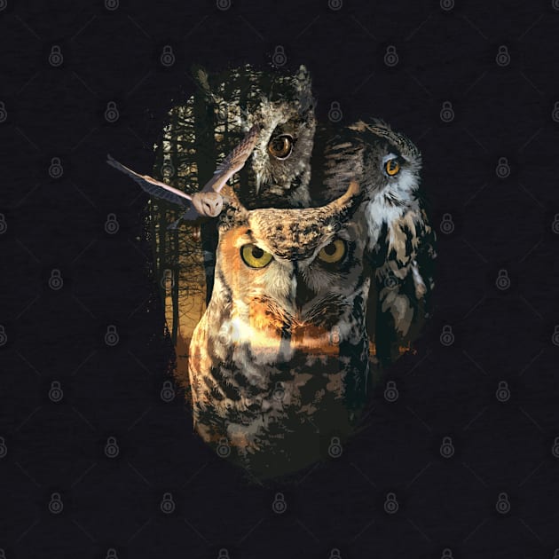 Forest Owl Master Wizzard Magician by Kali Space